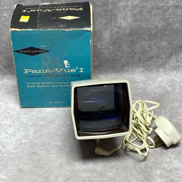 Sawyers Pana-Vue I Lighted 2x2 Slide Viewer With Box - Picture 1 of 11